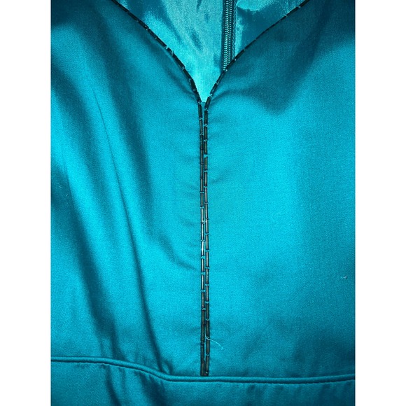 Amanda Smith Petite‎ Teal A line dress size 8 petite - Picture 3 of 9